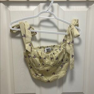 Princess Polly Floral Yellow Tank Top